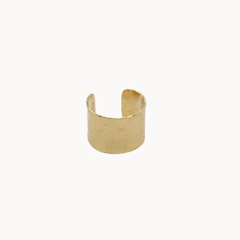 9ct Gold Hammered Ear Cuff