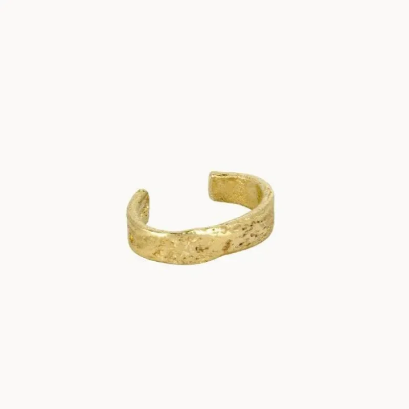 9ct Gold Molten Ear Cuff