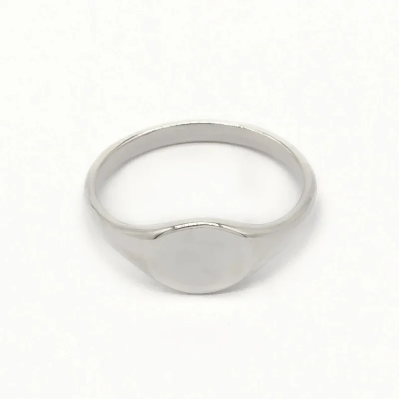 Silver Personalised Initial Signet Ring