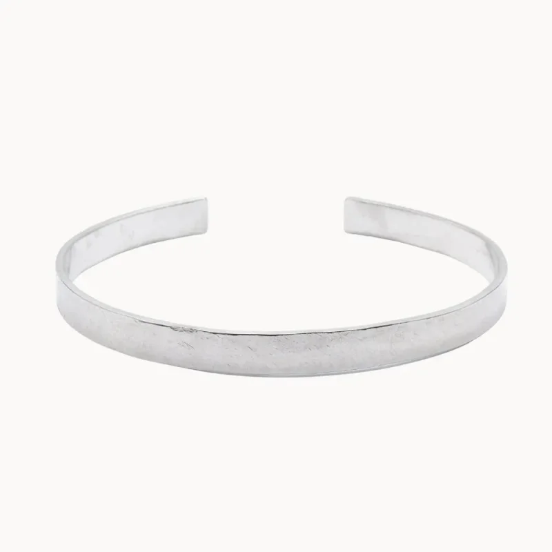Silver Personalised Chunky Bangle
