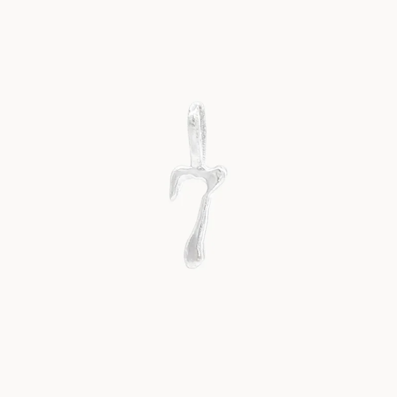 Silver Lucky Number Charm Pendant