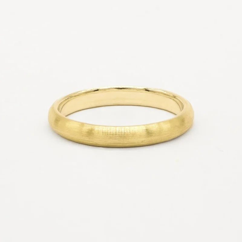 The Brushed Wedding Ring – D Shape