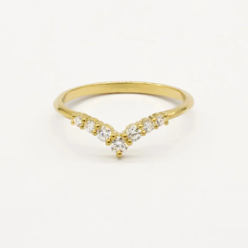 The Diamond Chevron Wedding Ring