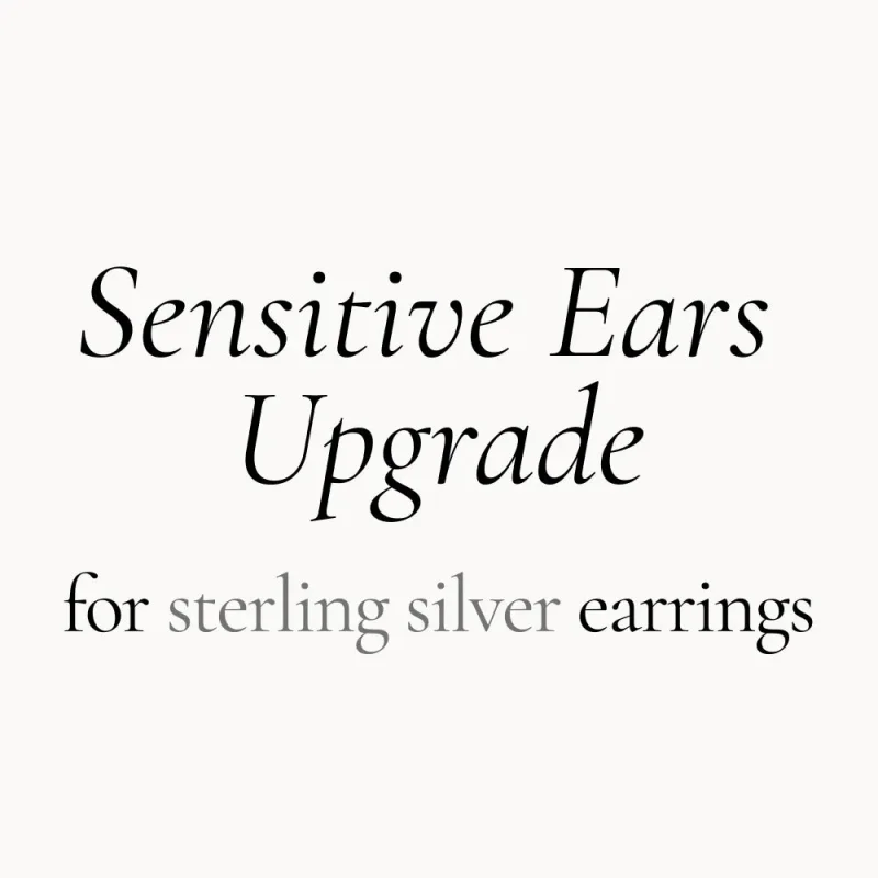 Sensitive Ears Upgrade – Argentium Silver Pins & Backs