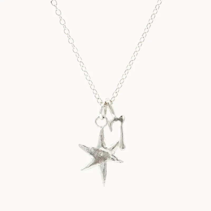The Lucky Charm Double Pendant Necklace Set – Silver