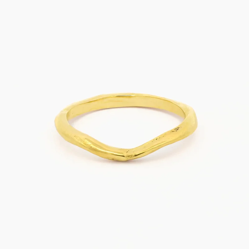 The Organic Rustic Curve Wedding Ring