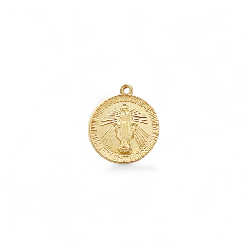 Round Miraculous Mary Charm