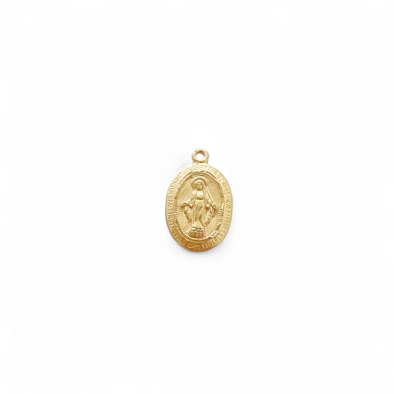 Small Oval Miraculous Mary Charm