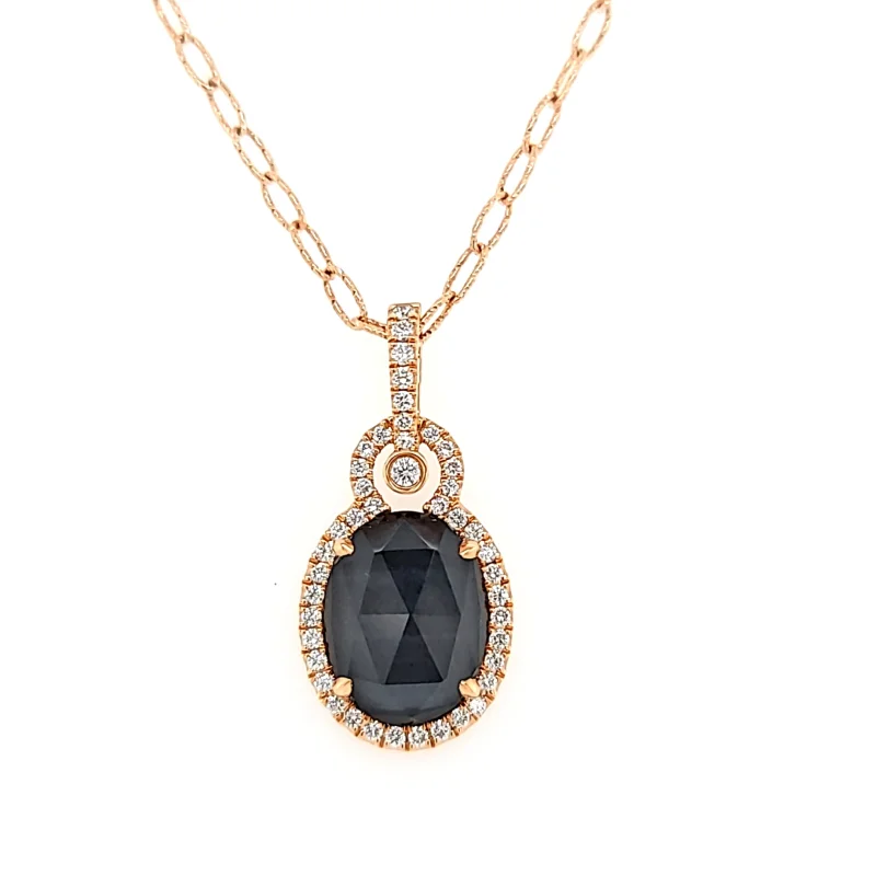 Rose Gold Hematite Pendant (I6577)