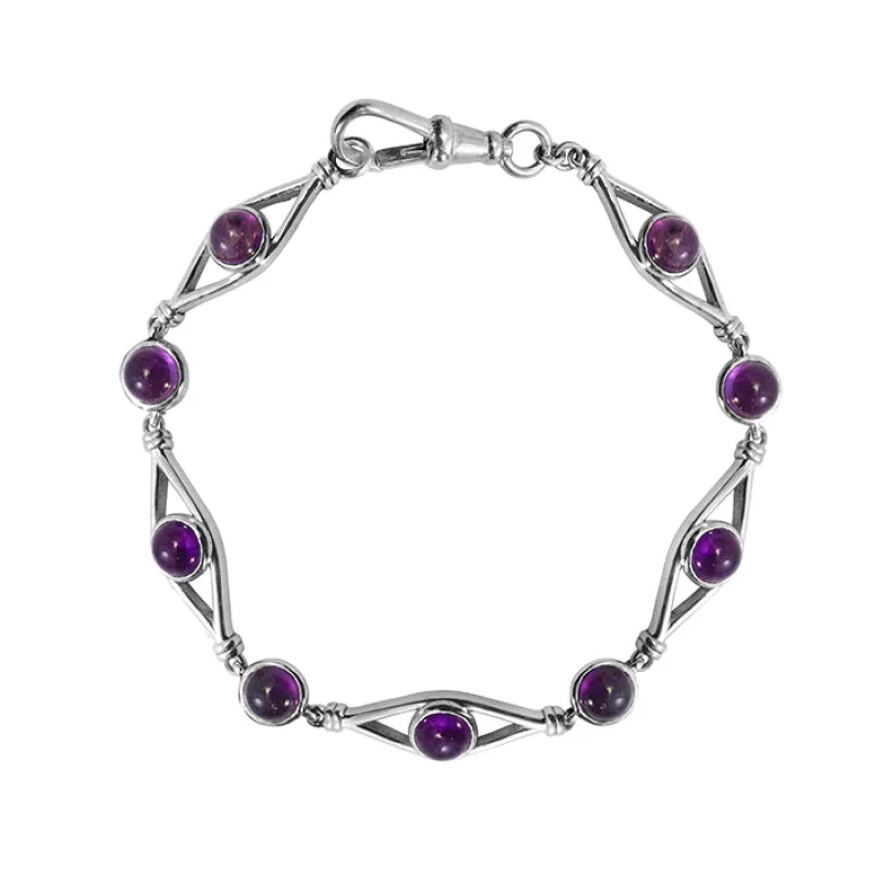 Sterling Silver Eclipse Collection Bracelet – With Cabachons