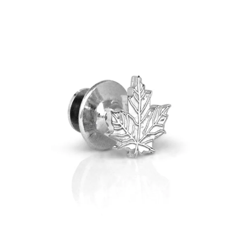 Sterling Silver Maple Leaf Lapel Pin