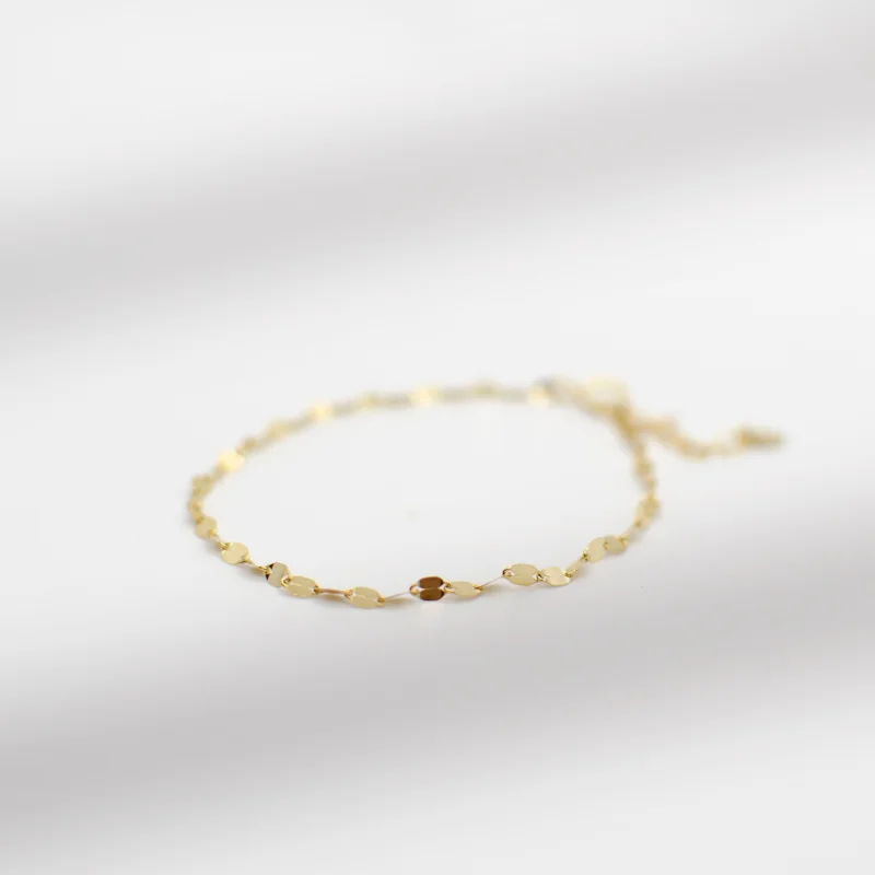 Shimmer Coin Bracelet Yellow gold