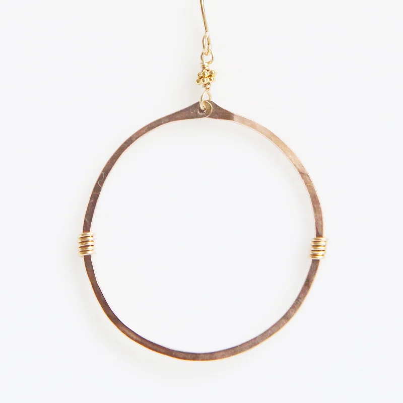 Round Drop Earrings in Rose Gold